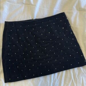 BLANKNYC Black Studded Corduroy Skirt